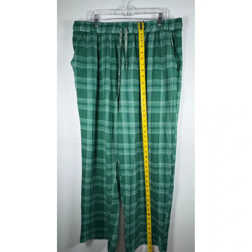 Muk Luks‎ Women's Butter Knit Lounge Pajama Set Green Buffalo Check Size 2X - Picture 9 of 12